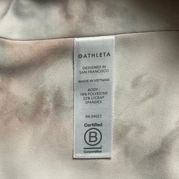 Athleta Elation Snow Dye 7/8 Tight Womens M Pink Snow Dye Legging High Rise - Picture 10 of 11